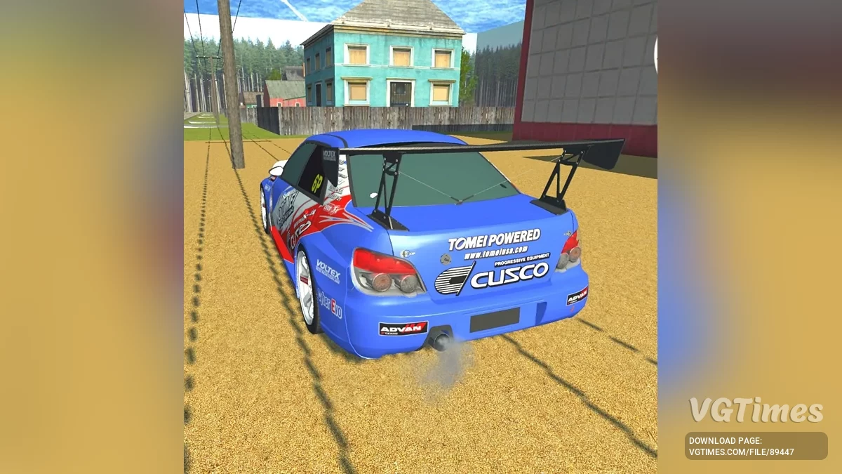 Simple Car Crash Physics Sim — Subaru Impreza touring + turbo
