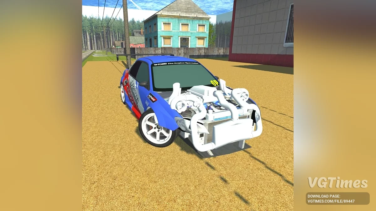 Simple Car Crash Physics Sim — Subaru Impreza touring + turbo