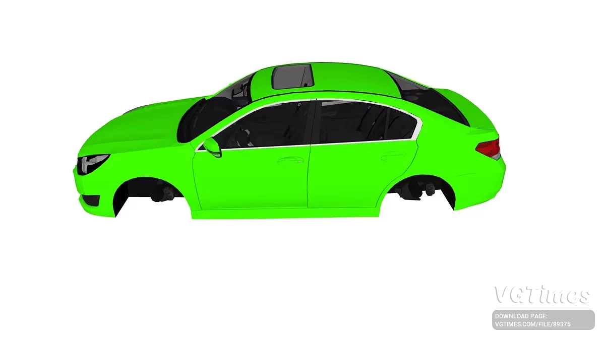 Simple Car Crash Physics Sim — Subaru Legacy 2010