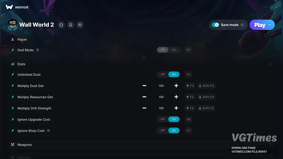 Wall World 2 — Трейнер (+14)