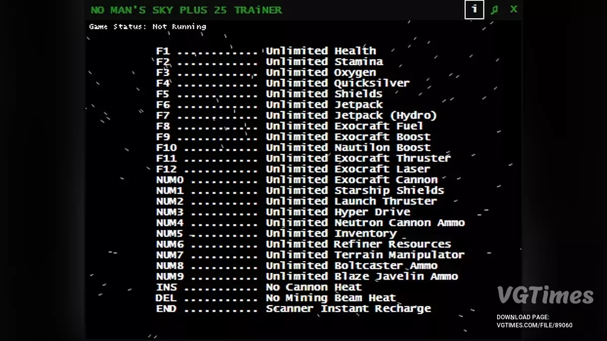 No Man&#039;s Sky — Трейнер (+25) [v6.12 RazorDOX]
