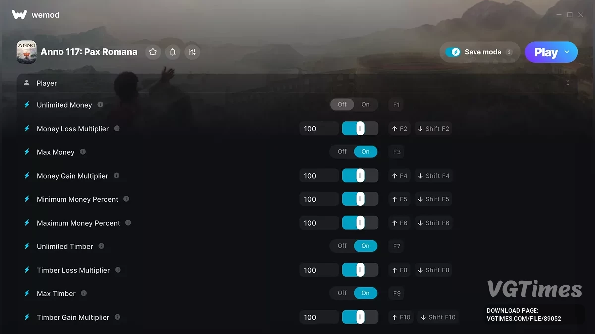 Anno 117: Pax Romana — Трейнер (+27)