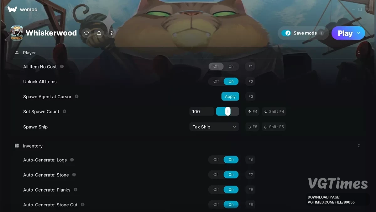 Whiskerwood — Трейнер (+28)