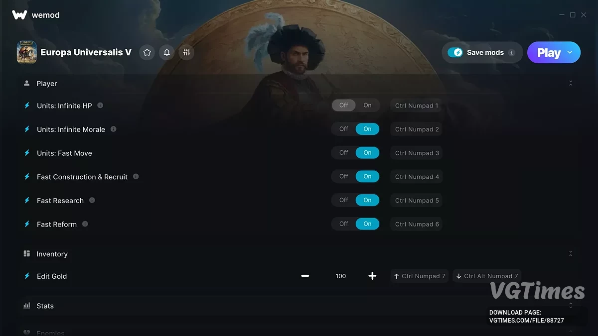 Europa Universalis 5 — Трейнер (+33)