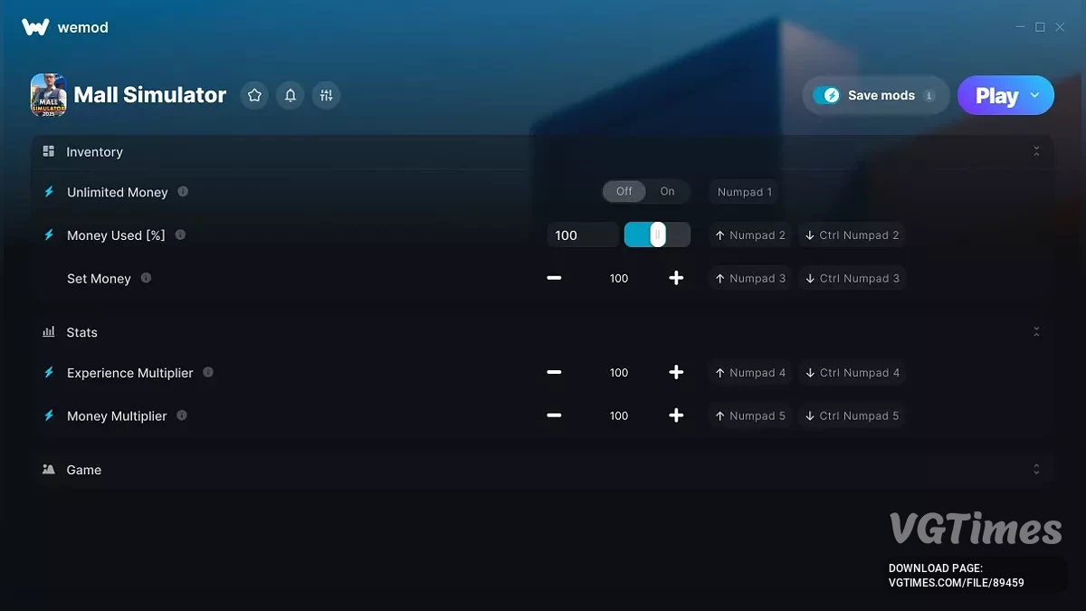 Mall Simulator — Трейнер (+7)