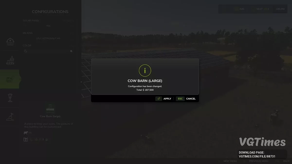 Farming Simulator 25 — Улучшение экрана строительства