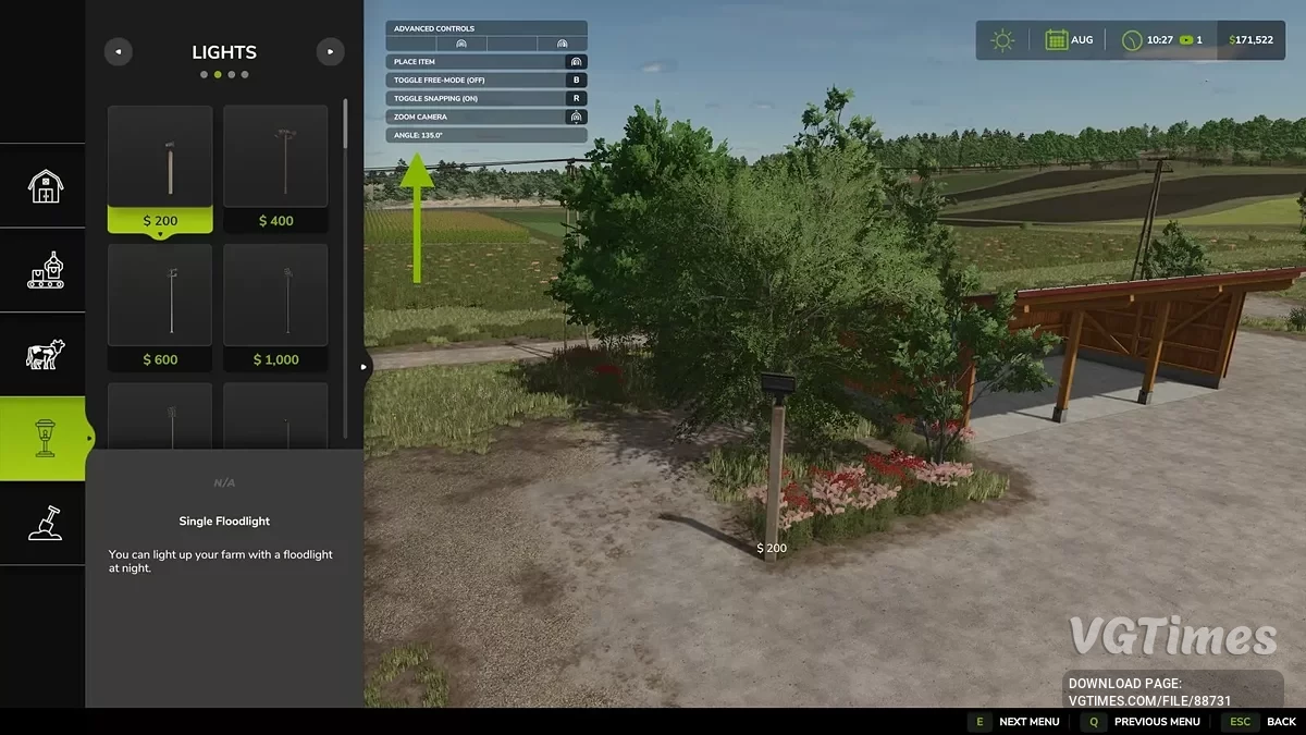 Farming Simulator 25 — Улучшение экрана строительства