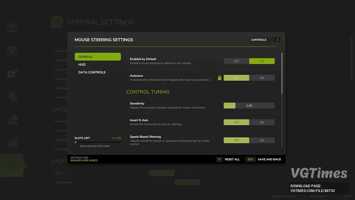 Farming Simulator 25 — Управление мышью [1.2.0.2]