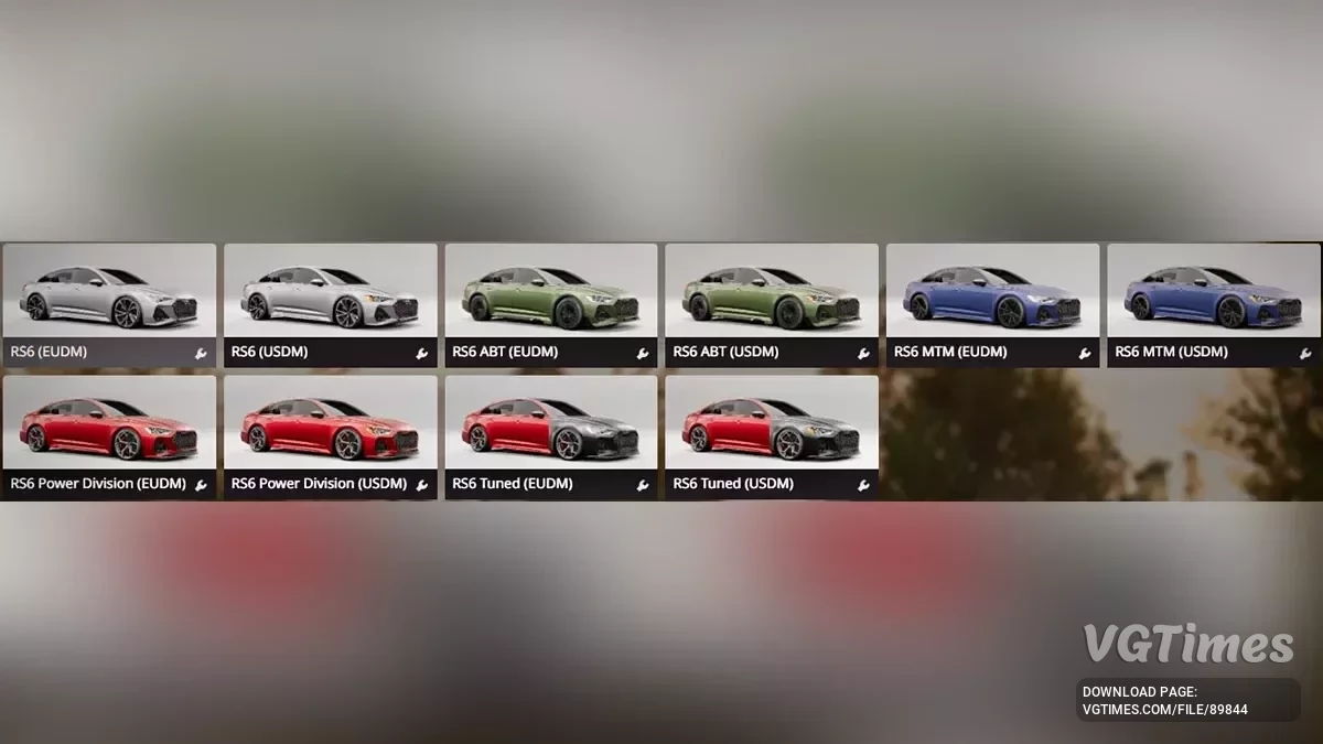 BeamNG.drive — Audi RS6 Sedan v1.0 (0.38.x)