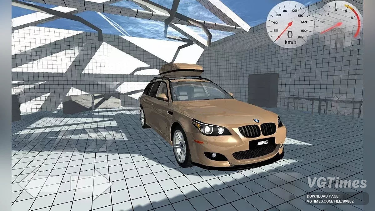 Simple Car Crash Physics Sim — BMW E61 M5 с багажником на крыше