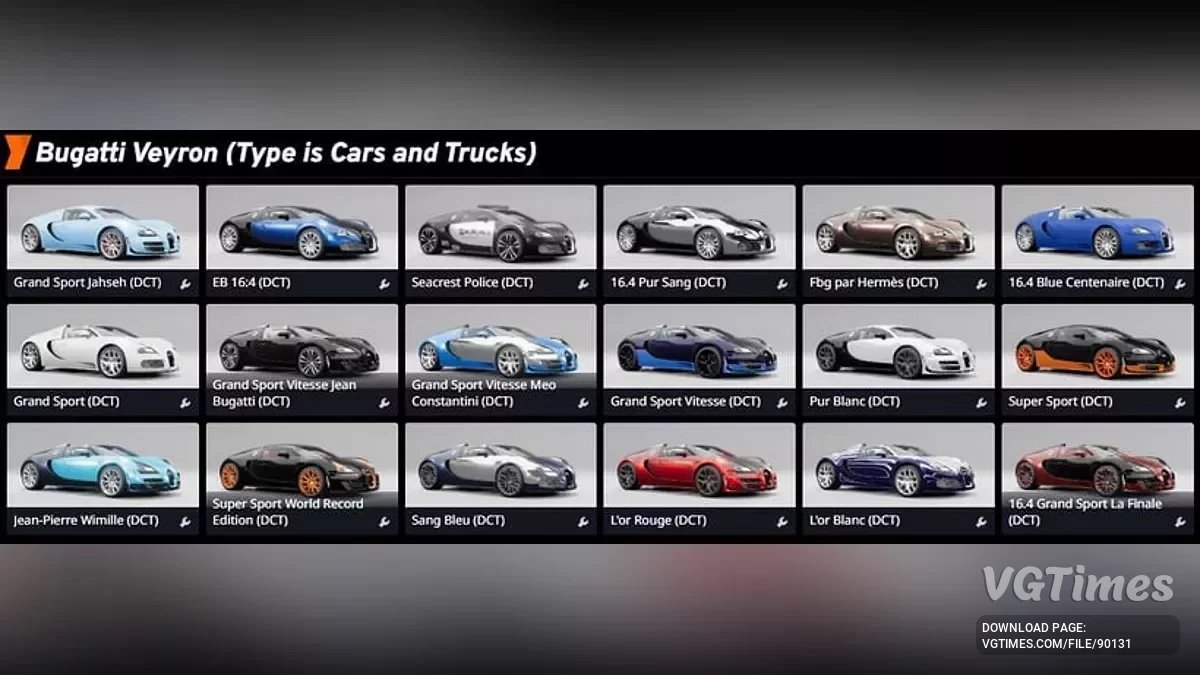 BeamNG.drive — Bugatti Veyron Super Sport v1.0 (0.38.x)