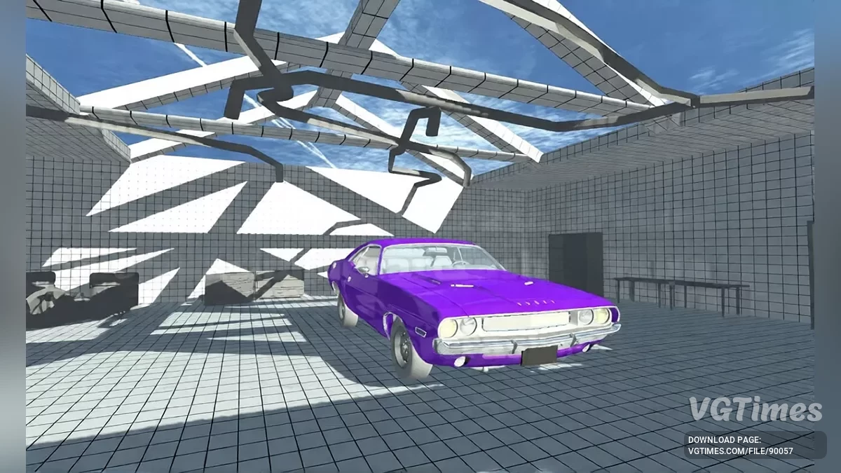 Simple Car Crash Physics Sim — Dodge challenger 1970 RT
