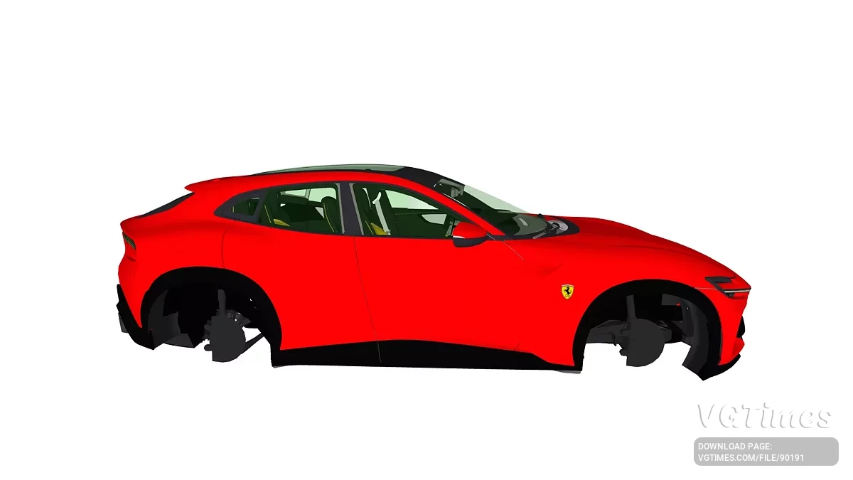 Simple Car Crash Physics Sim — Ferrari Purosangue 2023