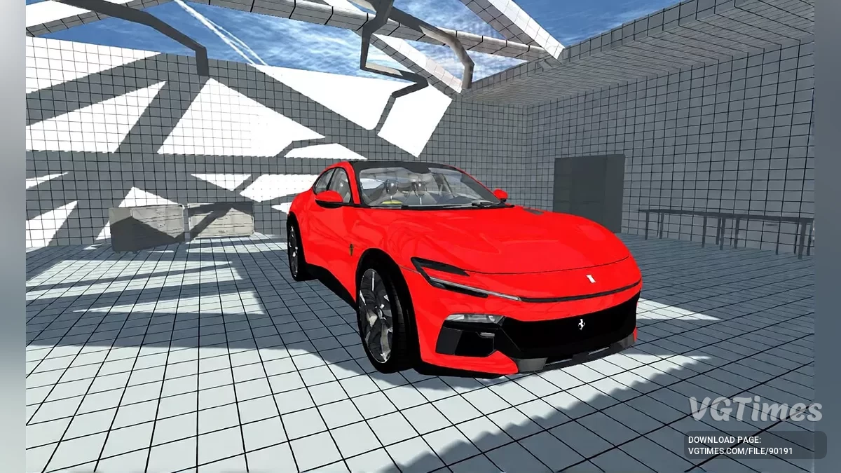 Simple Car Crash Physics Sim — Ferrari Purosangue 2023