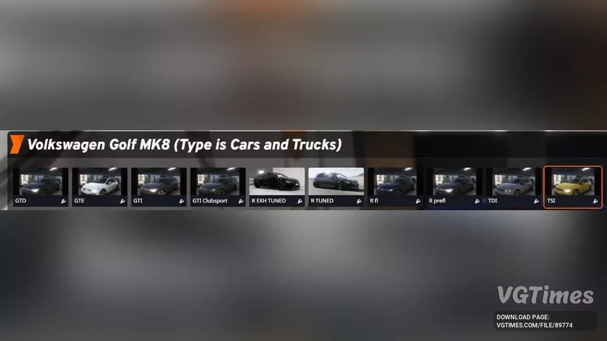 BeamNG.drive — Golf MK8 (remake sound) (0.37.x)