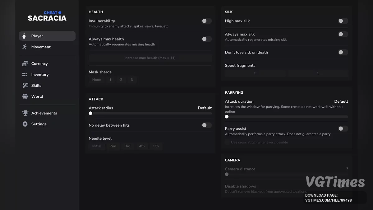 Hollow Knight: Silksong — Ultimate Cheat Menu