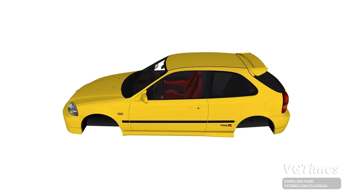 Simple Car Crash Physics Sim — Honda Civic Type R