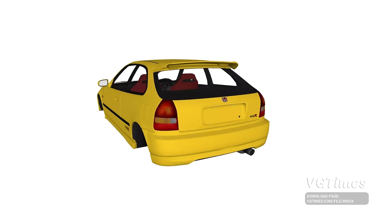 Simple Car Crash Physics Sim — Honda Civic Type R