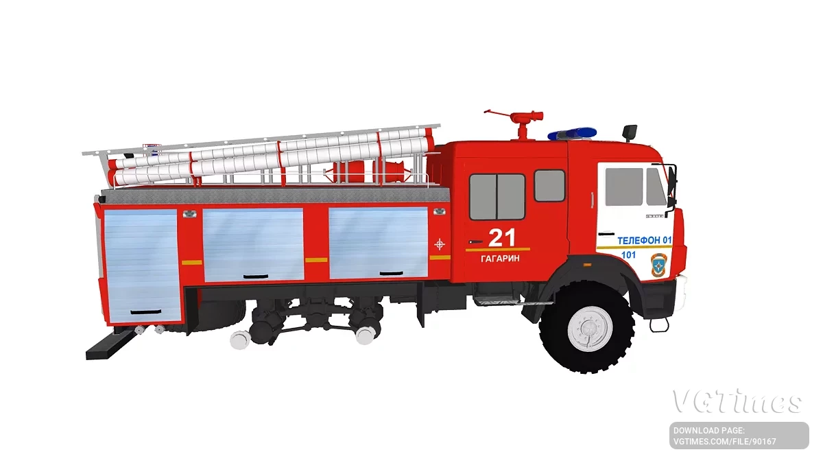 Simple Car Crash Physics Sim — Камаз 43118 пожарный