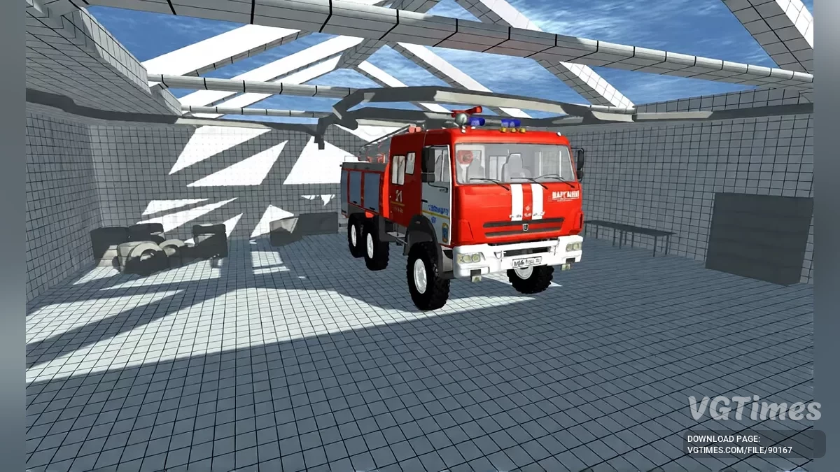 Simple Car Crash Physics Sim — Камаз 43118 пожарный