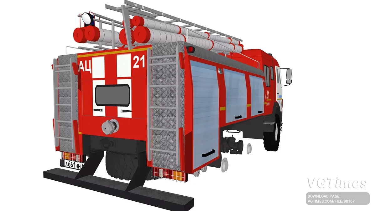 Simple Car Crash Physics Sim — Камаз 43118 пожарный