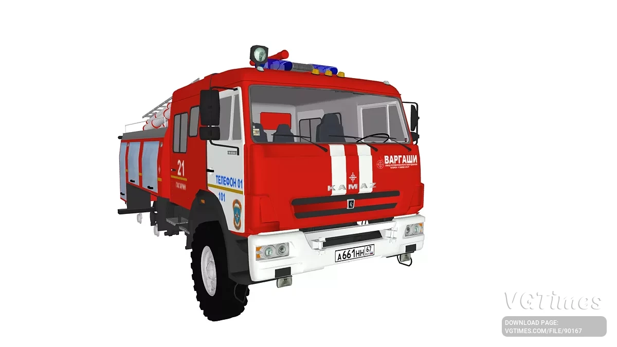Simple Car Crash Physics Sim — Камаз 43118 пожарный