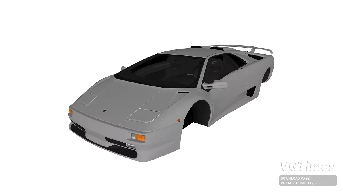 Simple Car Crash Physics Sim — Lamborghini Diablo SV