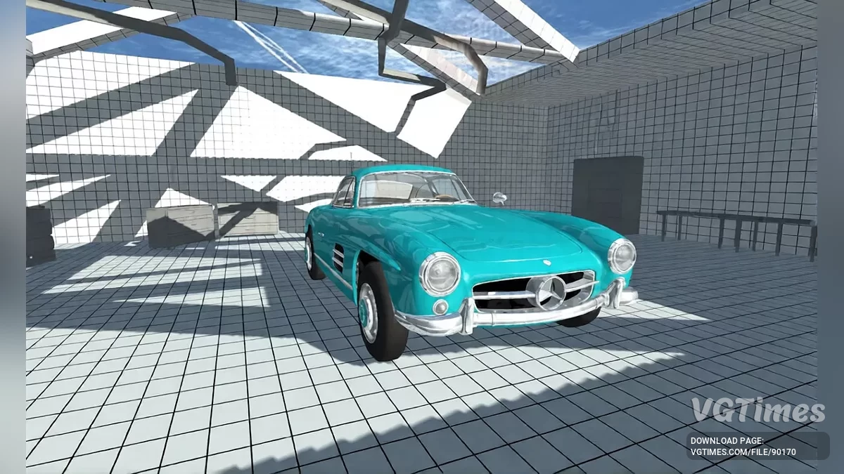 Simple Car Crash Physics Sim — Mercedes-Benz 300SL