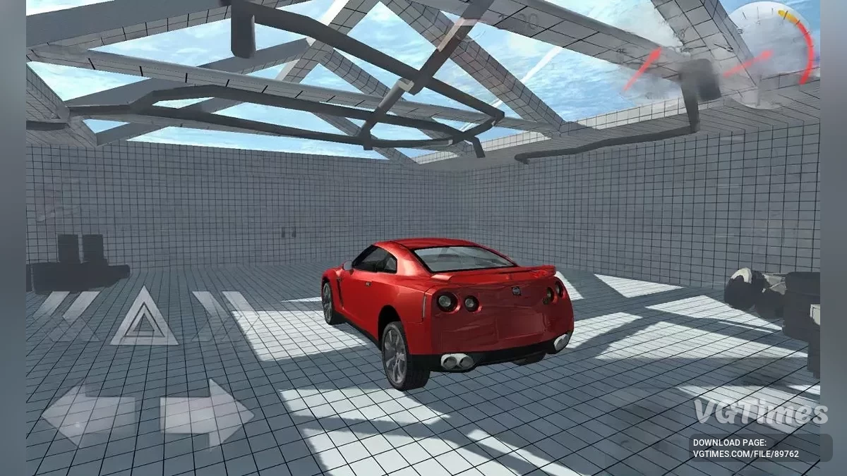 Simple Car Crash Physics Sim — Nissan GT-R R35