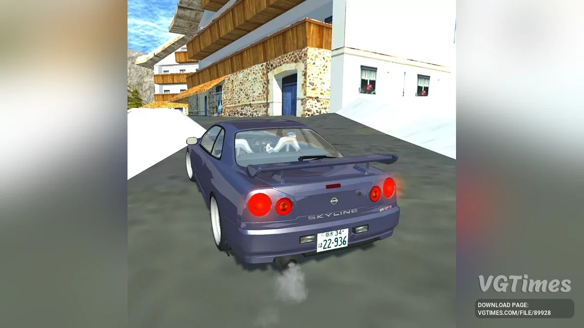 Simple Car Crash Physics Sim — Nissan Skyline Coupe 25GT Turbo R34 1998-2002