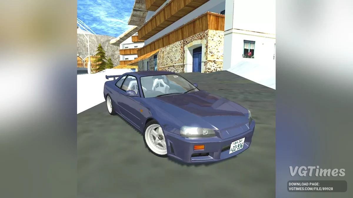 Simple Car Crash Physics Sim — Nissan Skyline Coupe 25GT Turbo R34 1998-2002