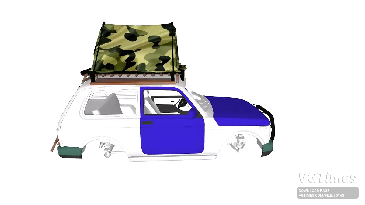 Simple Car Crash Physics Sim — Нива Урбан со спальником-палаткой