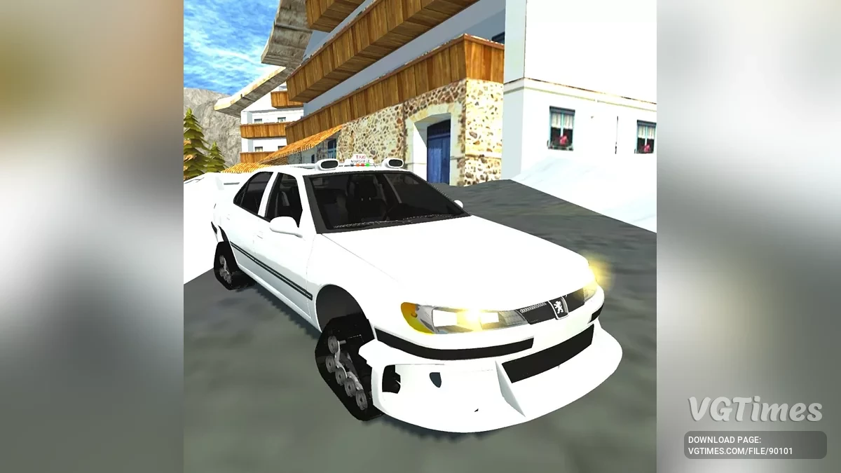 Peugeot 406 такси на гусеницах