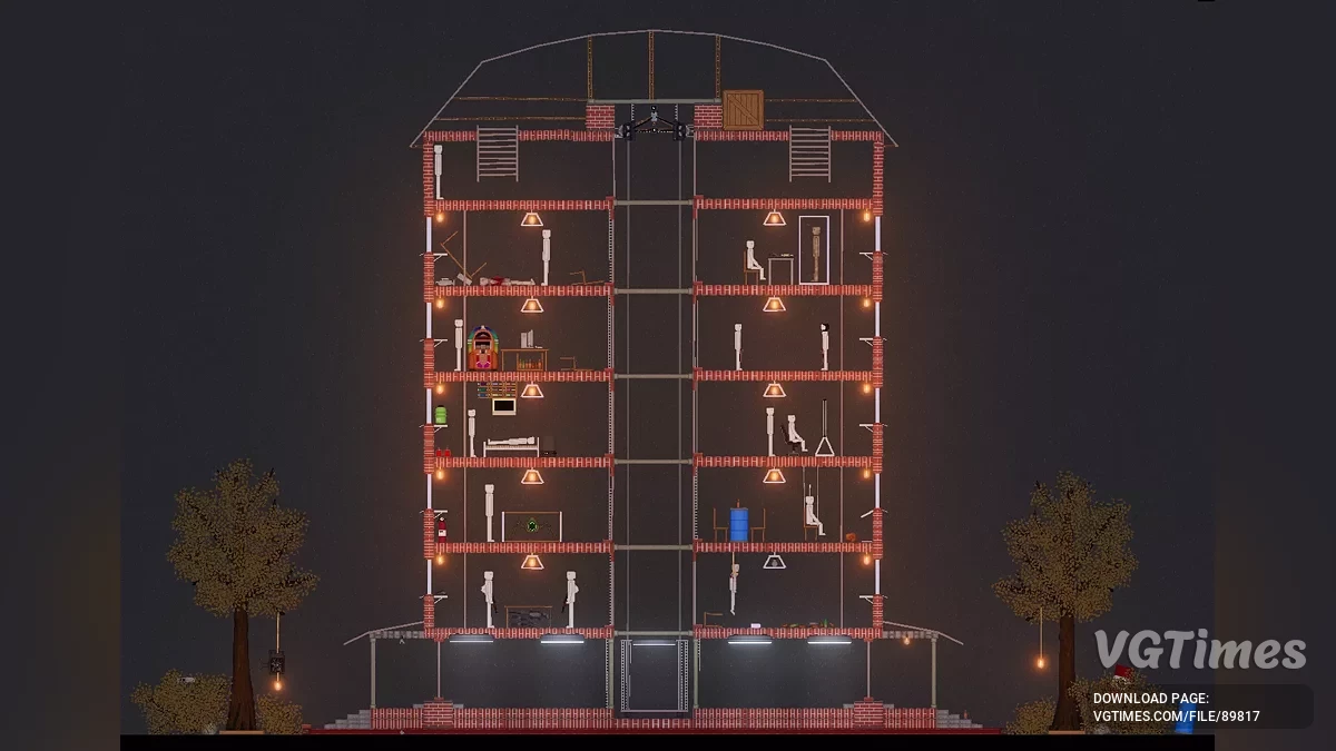 People Playground — Семиэтажный дом с лифтом [1.28.2a+]