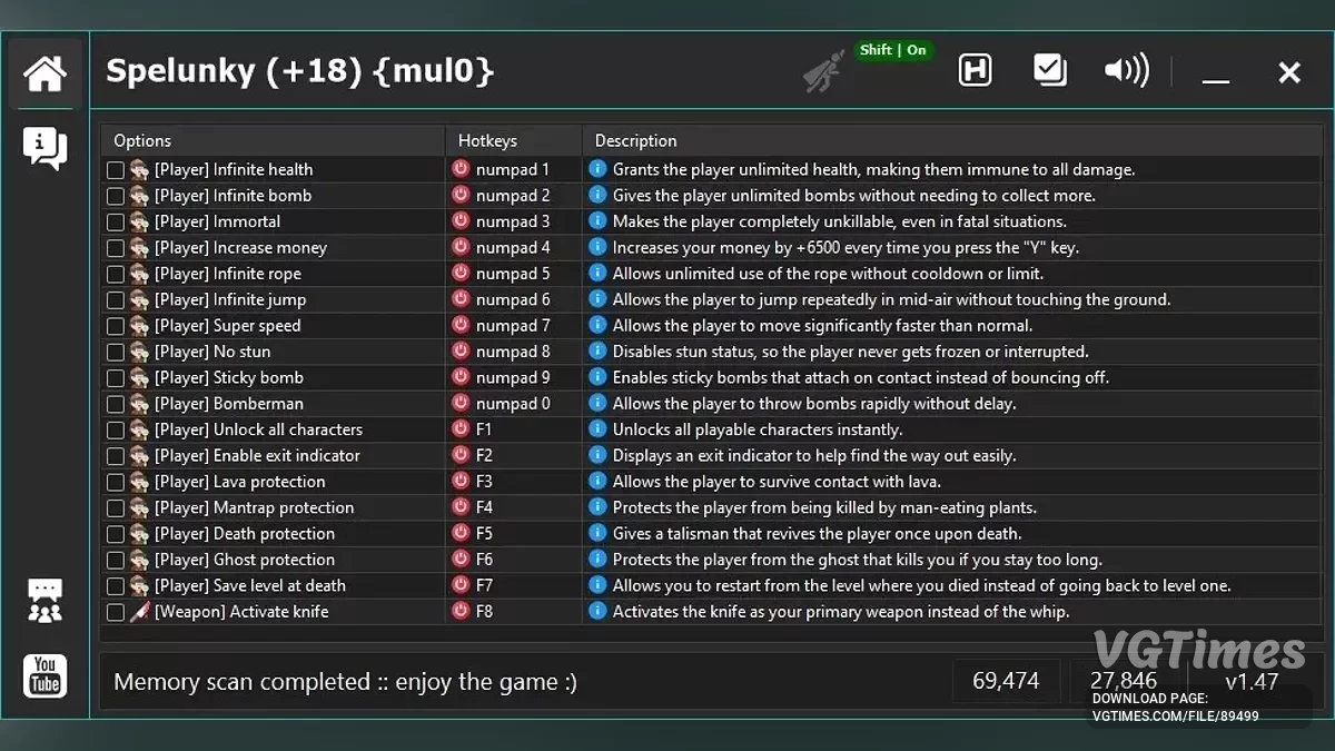 Spelunky — Трейнер (+18)