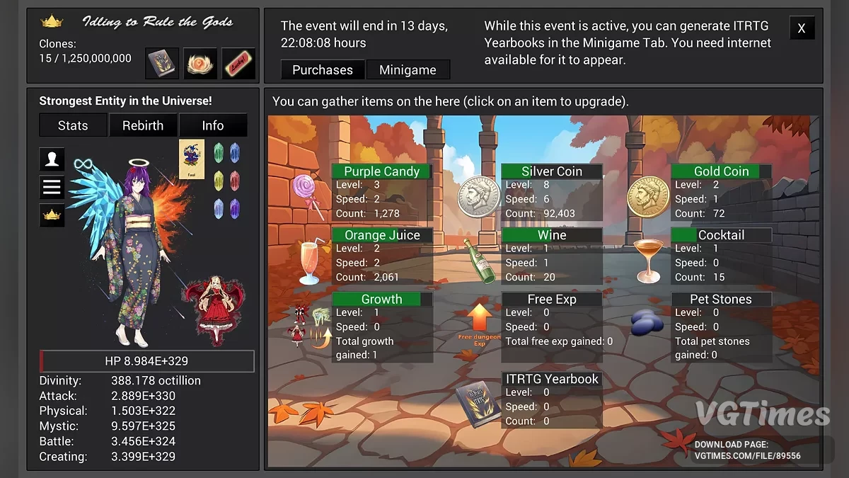 Idling to Rule the Gods — Таблица для Cheat Engine [V4]