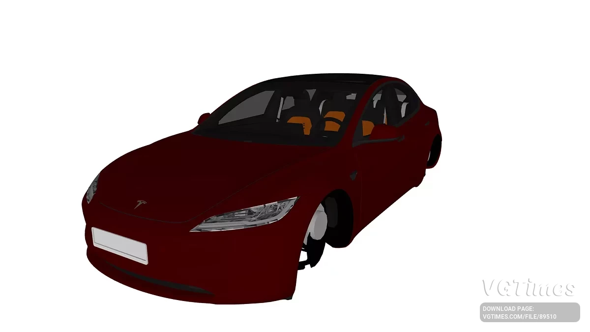 Simple Car Crash Physics Sim — Tesla Model 3 2024