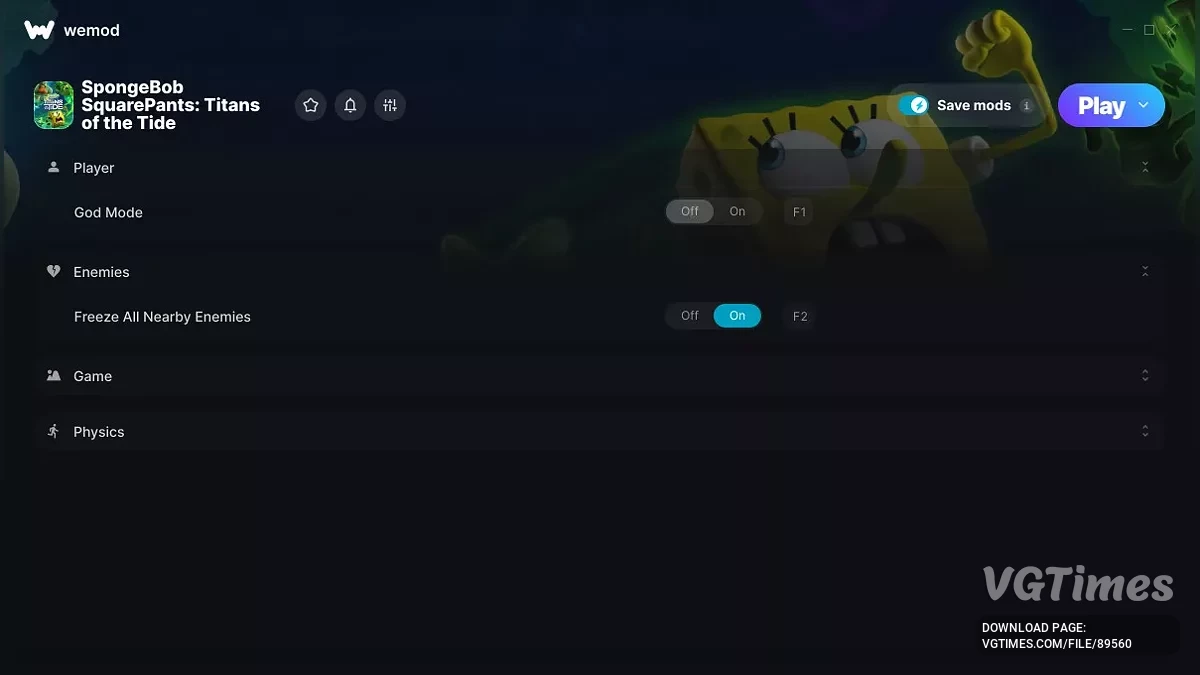 SpongeBob SquarePants: Titans of the Tide — Трейнер (+11)