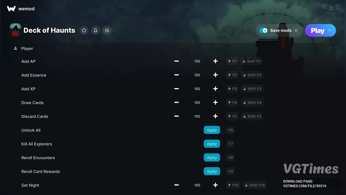Deck of Haunts — Трейнер (+11)