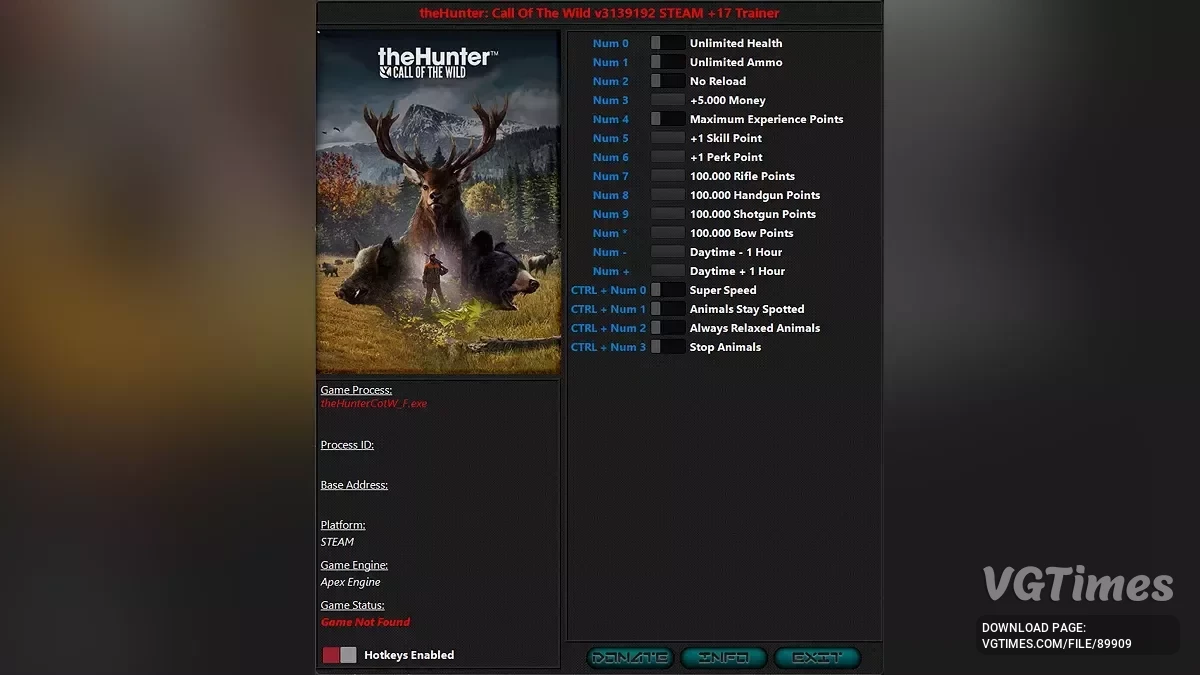 theHunter: Call of the Wild — Трейнер (+17) [2050156 - 3139192]