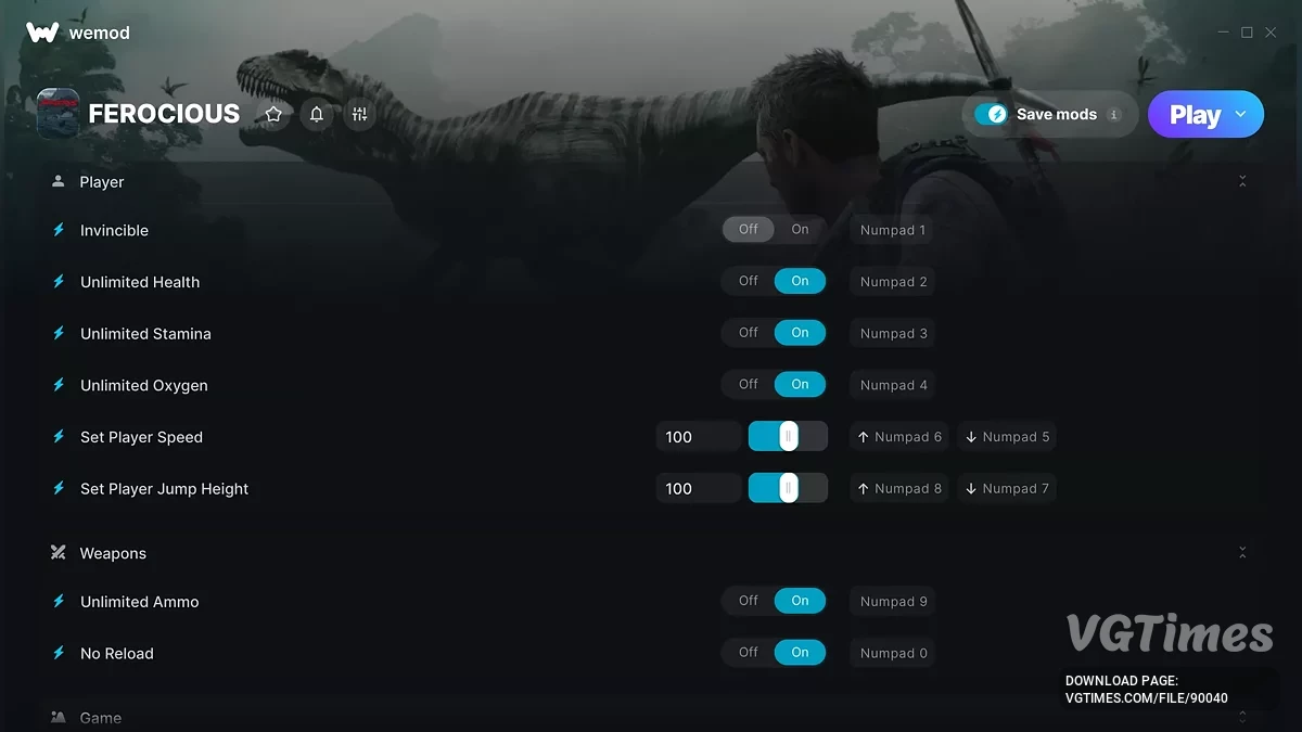 Ferocious — Трейнер (+9)