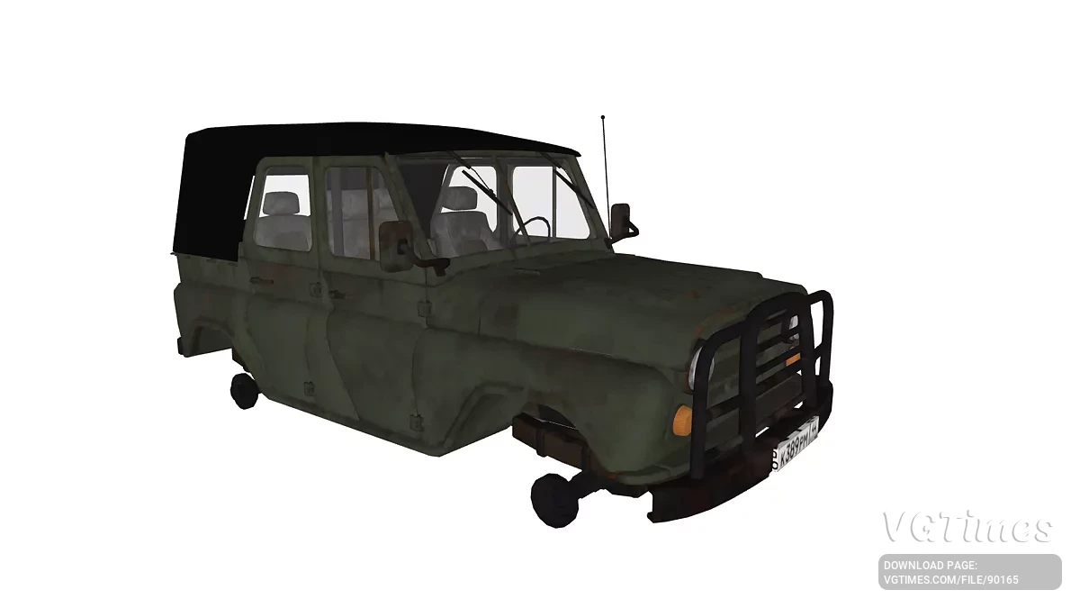 Simple Car Crash Physics Sim — Военный УАЗ Хантер с тентом