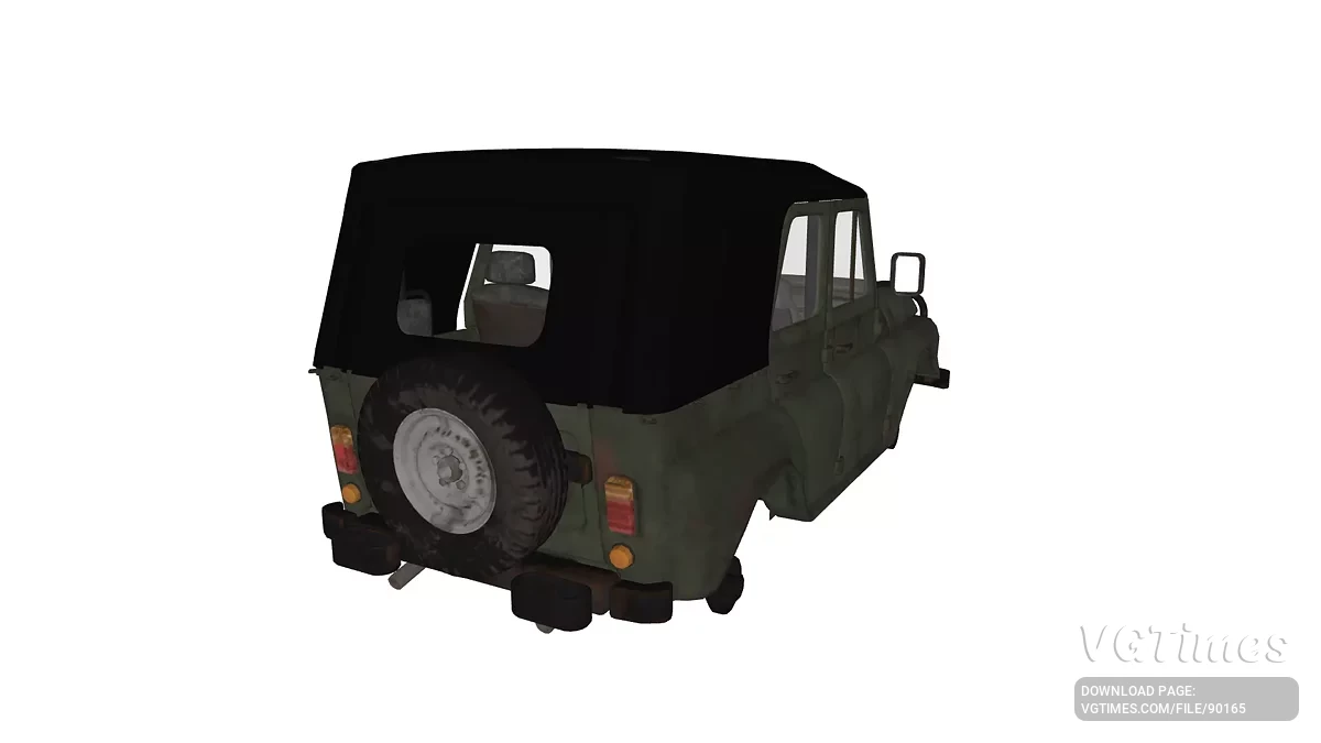 Simple Car Crash Physics Sim — Военный УАЗ Хантер с тентом