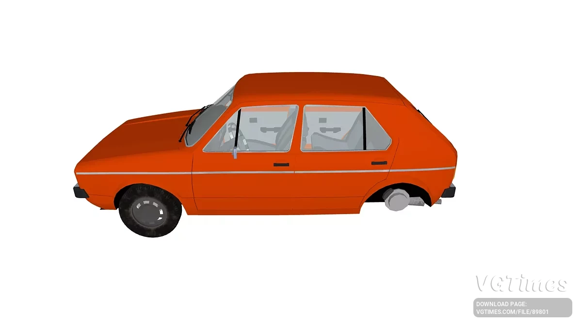 Simple Car Crash Physics Sim — Volkswagen Golf MK1