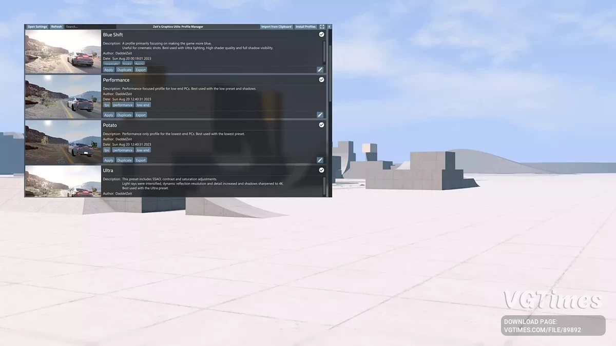 BeamNG.drive — Zeit's Graphics v18.3 (0.38.x)