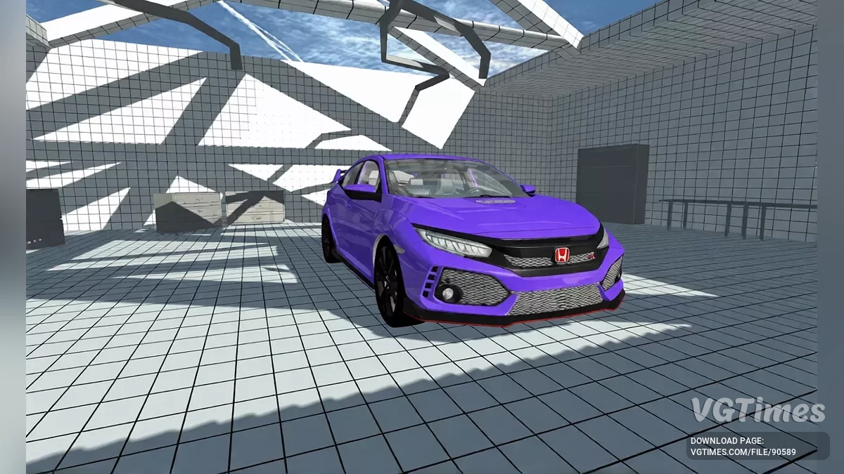 Simple Car Crash Physics Sim — Honda Civic Type-R