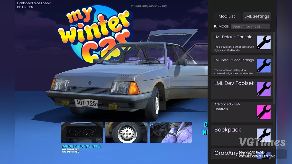 My Winter Car — Lightspeed Mod Loader — лёгкий загрузчик модов