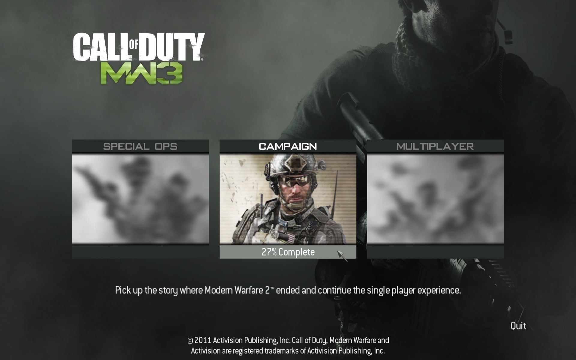Ошибки игры call of duty. Modern Warfare 3. Call of Duty mw3 2011. Call of Duty Modern Warfare 2 меню. Call of Duty Modern Warfare 3 главное меню.