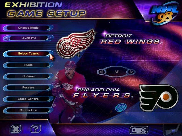 Играй 98. NHL game UI. NHL 98 Roster. EA NHL 98 меню. NHL 04 скрины меню игры.