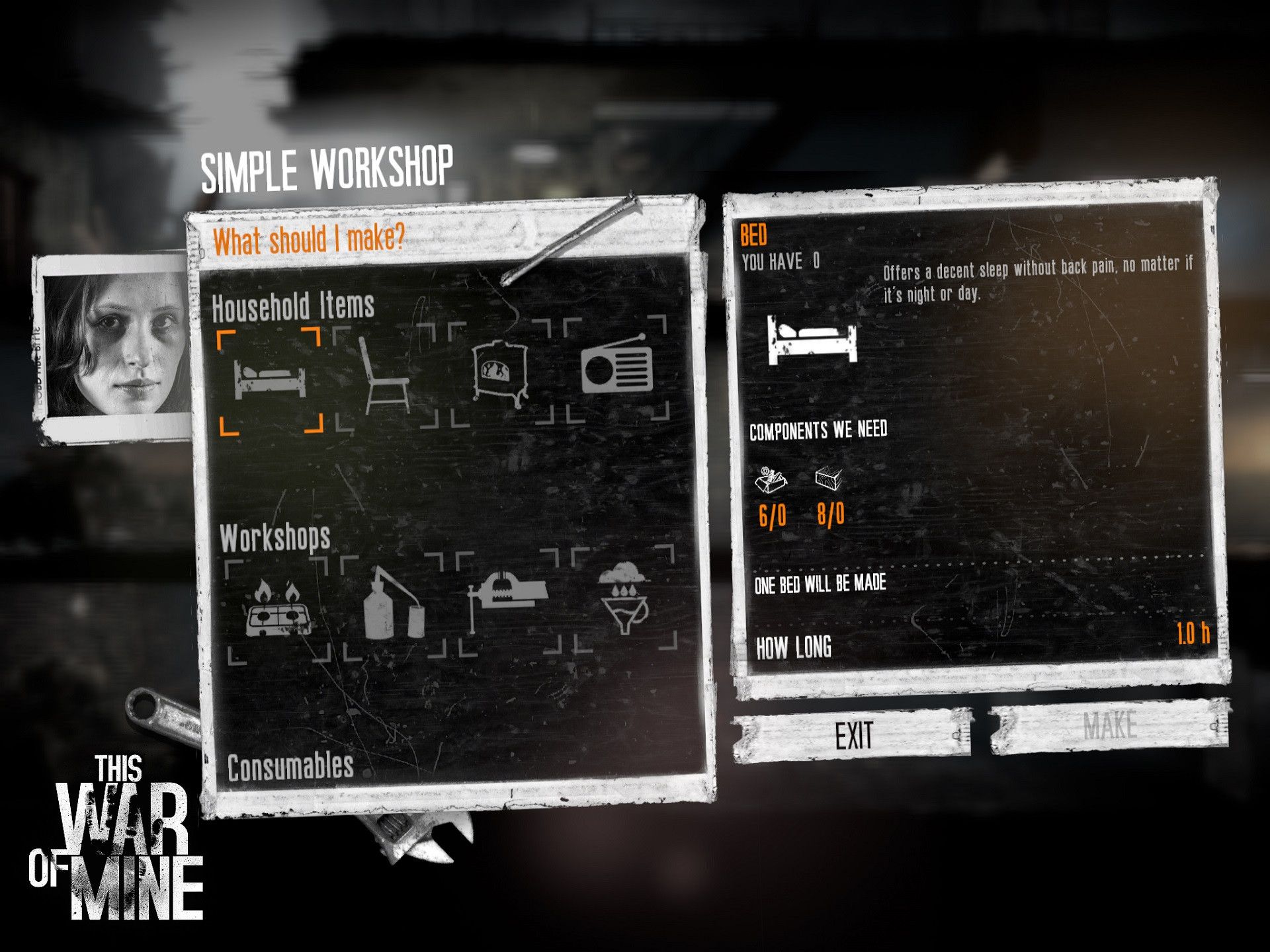 This War of mine инвентарь